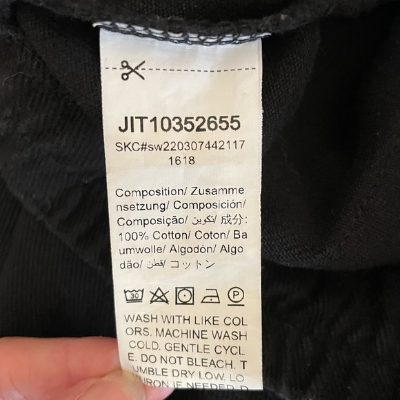 Shein Cargo Pants Women's Small NWOT Black Wide Leg Cotton - Picture 5 of 5